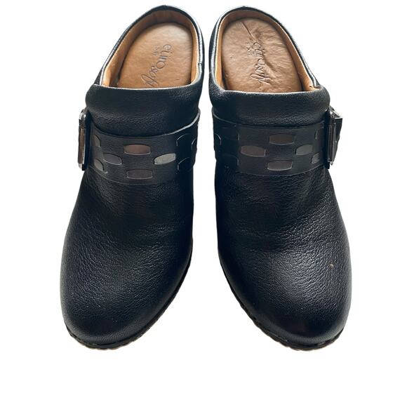 EURO SOFT by SOFFT 9M Sacha Leather Mules Clogs Slides Heels Buckle EuroSoft - Picture 2 of 12